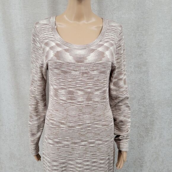 Tart Women's Midi Length Nuetral Oatmeal Knit Sweater Dress NEW size Large - Picture 5 of 12